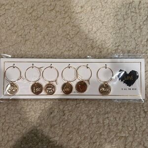 Foxy originals love is all you need wine glass charms